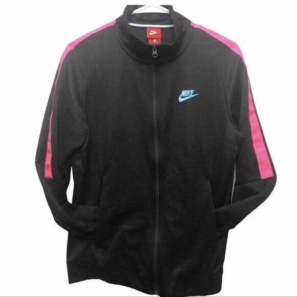 Nike Sportswear  Full Zip Track Jacket Size Small Men Black Pink Unisex New - Picture 1 of 6